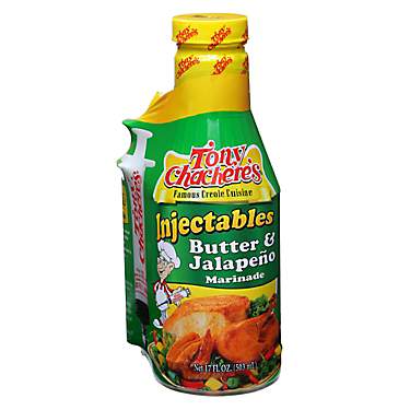 Tony Chachere's 17 oz. Butter and Jalapeno Injectable Marinade with Injector                                                    