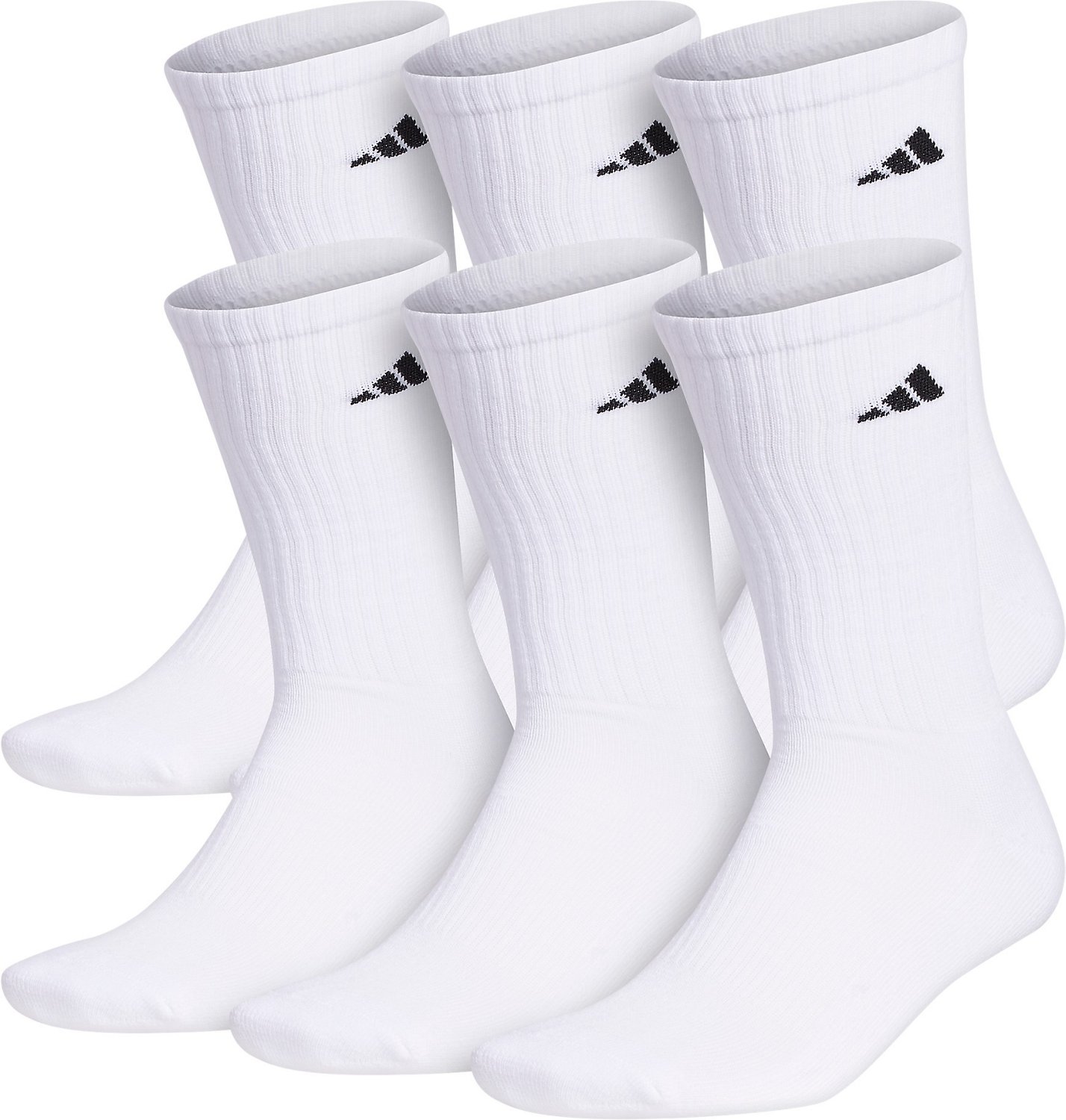 adidas Men's climalite Crew Socks 6 Pack Academy