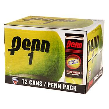 Penn Championship XD Tennis Balls 12 Can Pack/ 36 Balls                                                                         