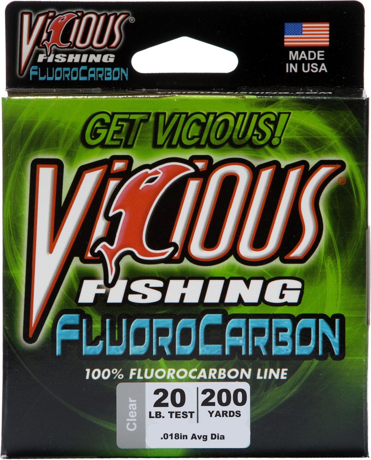 Vicious 20 lb. 200 yards Fluorocarbon Fishing Line Academy
