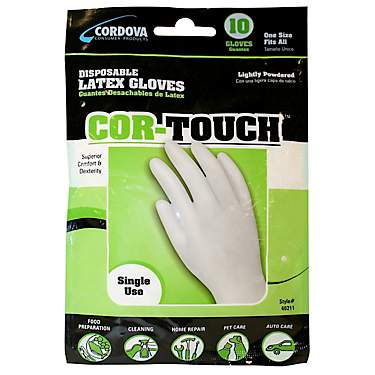 Cordova Consumer Products Latex Gloves 10-Pack                                                                                  