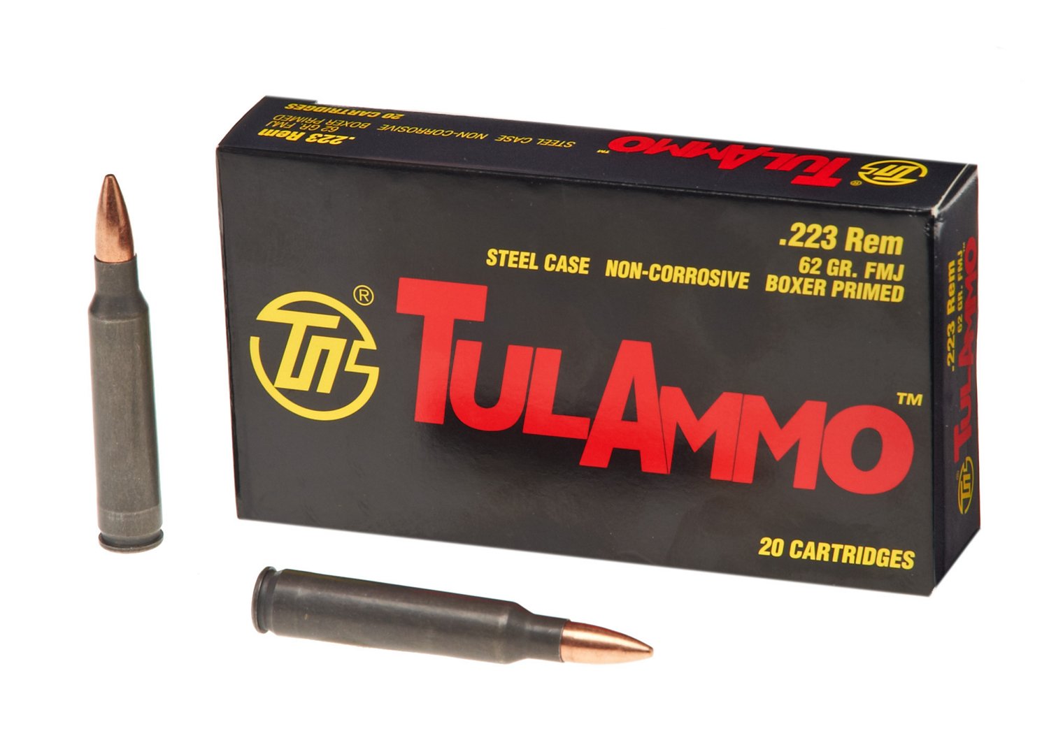 TulAmmo FMJ .223 Remington 62-Grain Centerfire Rifle Ammunition | Academy