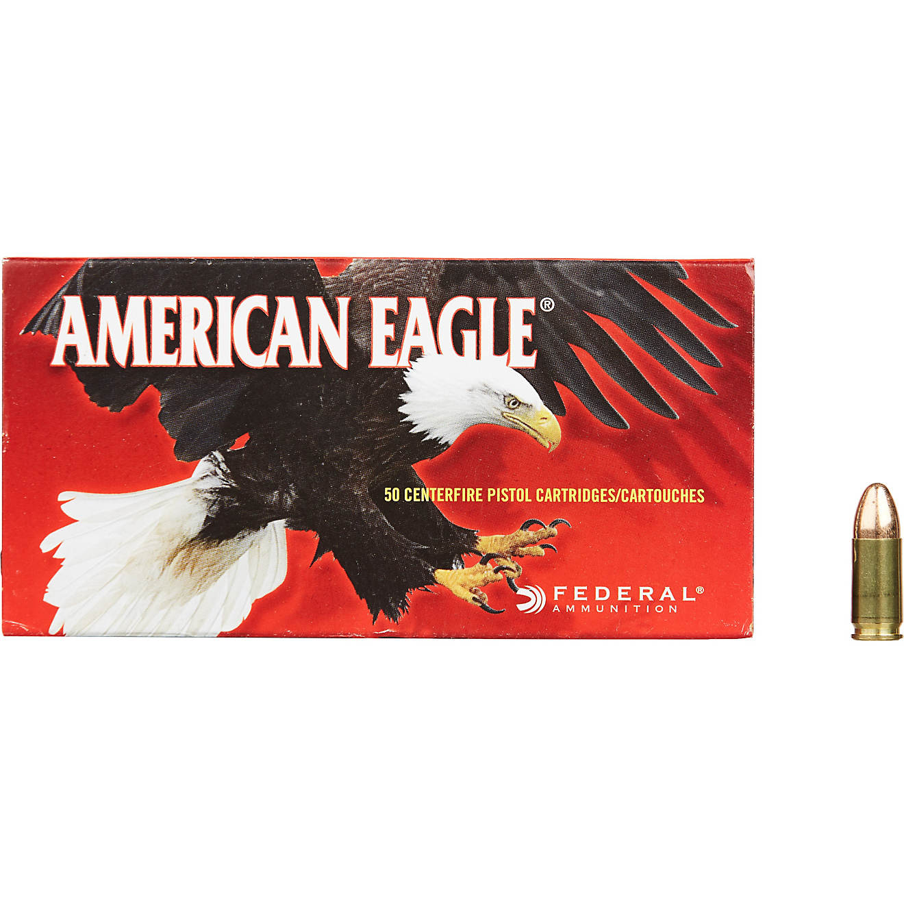 American Eagle 9mm Luger 124-Grain Centerfire Handgun Ammunition - 50 Rounds                                                     - view number 1