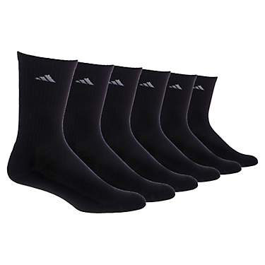 adidas Men's Large Athletic Crew Socks 6 Pack                                                                                   