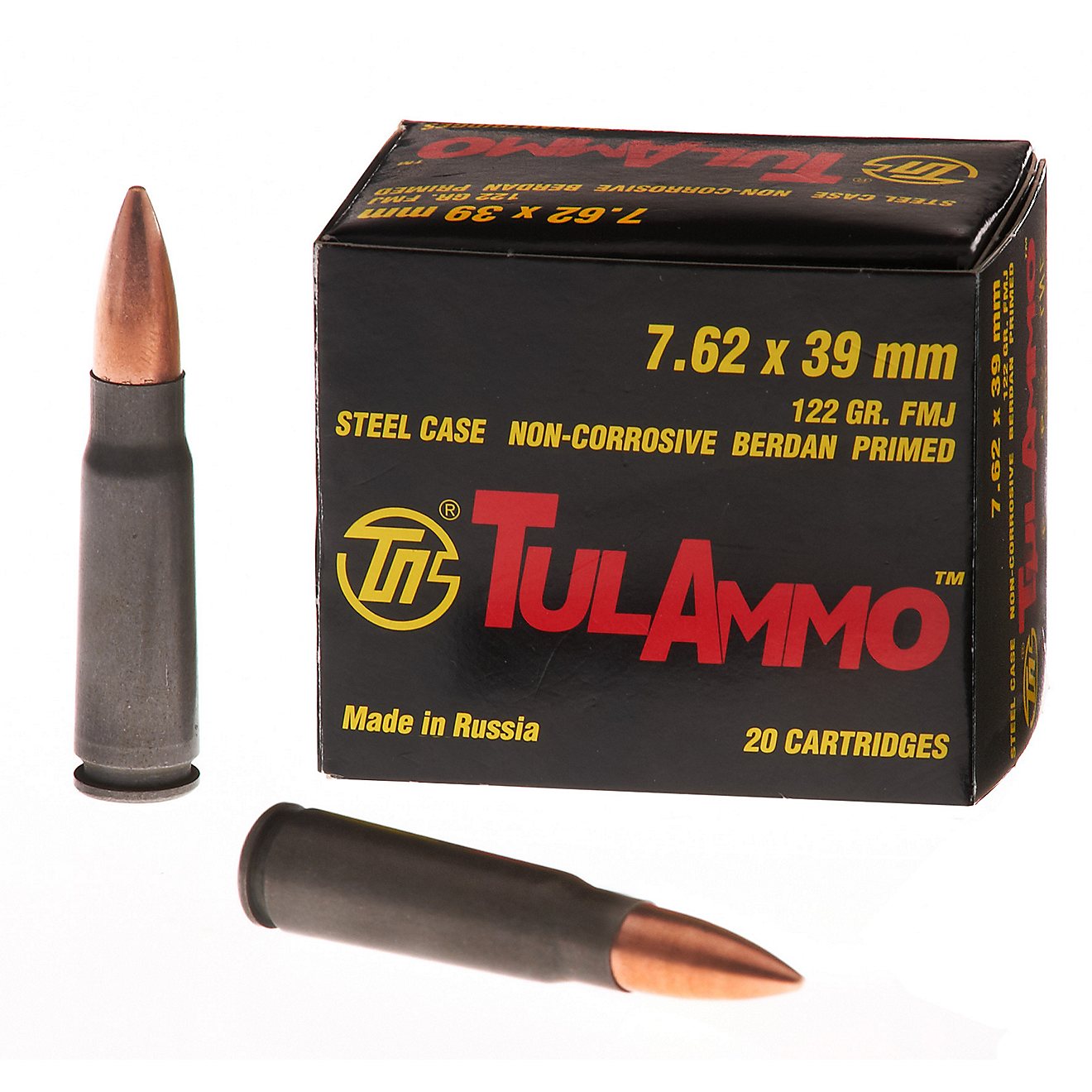 TulAmmo 7.62 x 39mm Full-Metal Jacket 122-Grain Centerfire Rifle Ammunition                                                      - view number 1