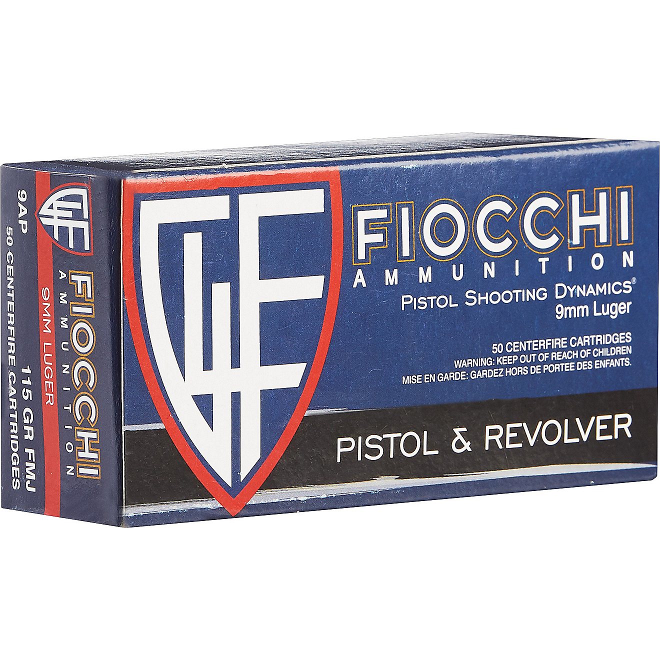 Fiocchi Pistol Series Dynamics 9mm 115-Grain Centerfire Ammunition - 50 Rounds                                                   - view number 1
