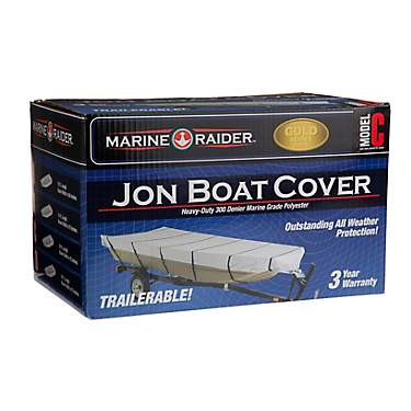 Marine Raider Model C 300-Denier Boat Cover Fits 16' Jon Boats                                                                  