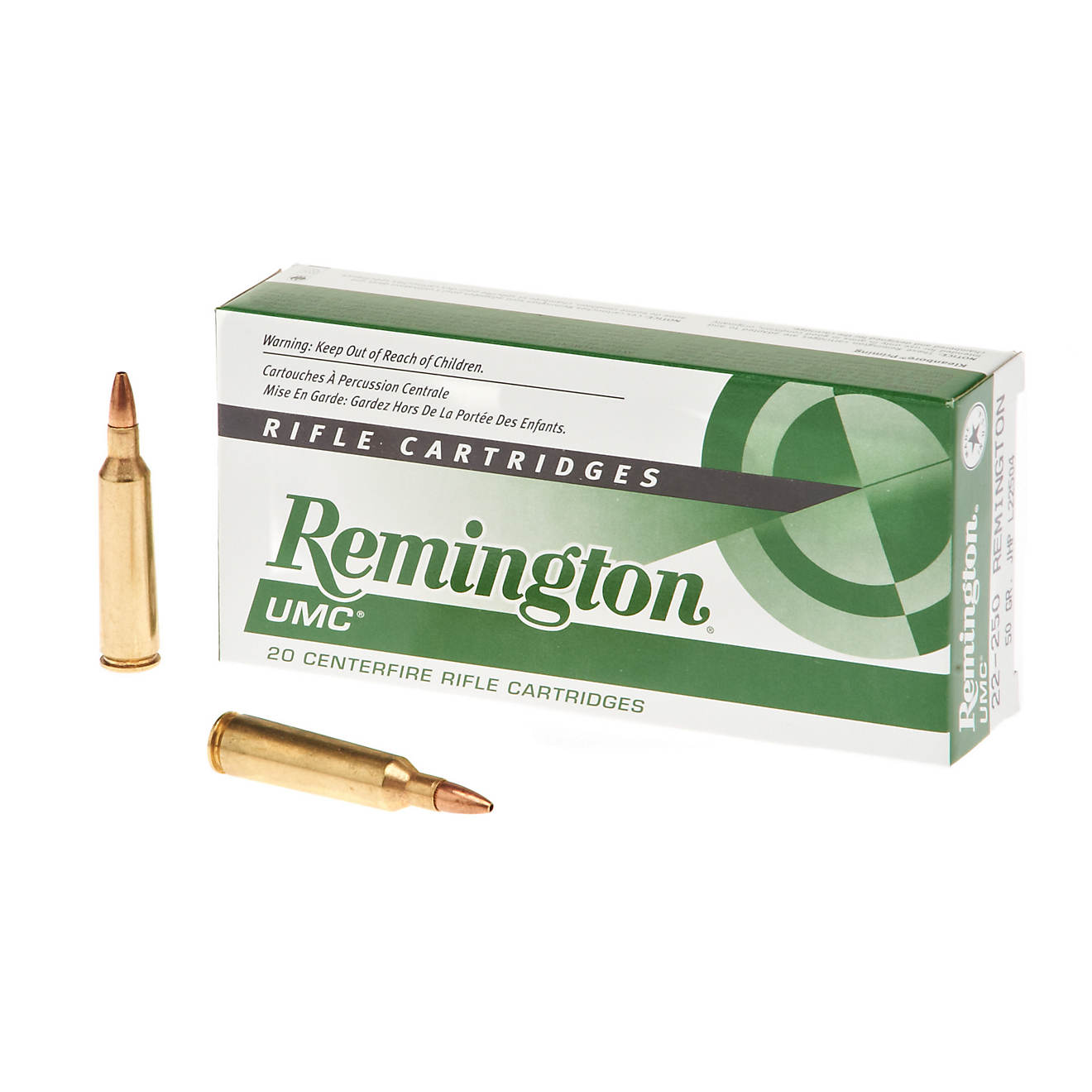 Remington UMC .22-250 Remington 50-Grain Centerfire Rifle Ammunition - 20 Rounds                                                 - view number 1