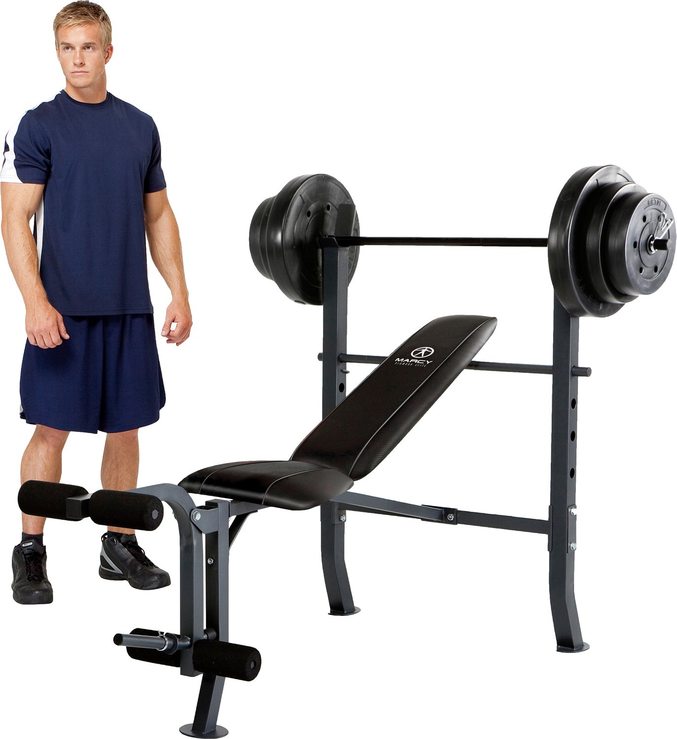 ADJUSTABLE LIFTING WEIGHT BENCH SET Weight Bench Barbell Lifting Press Gym 