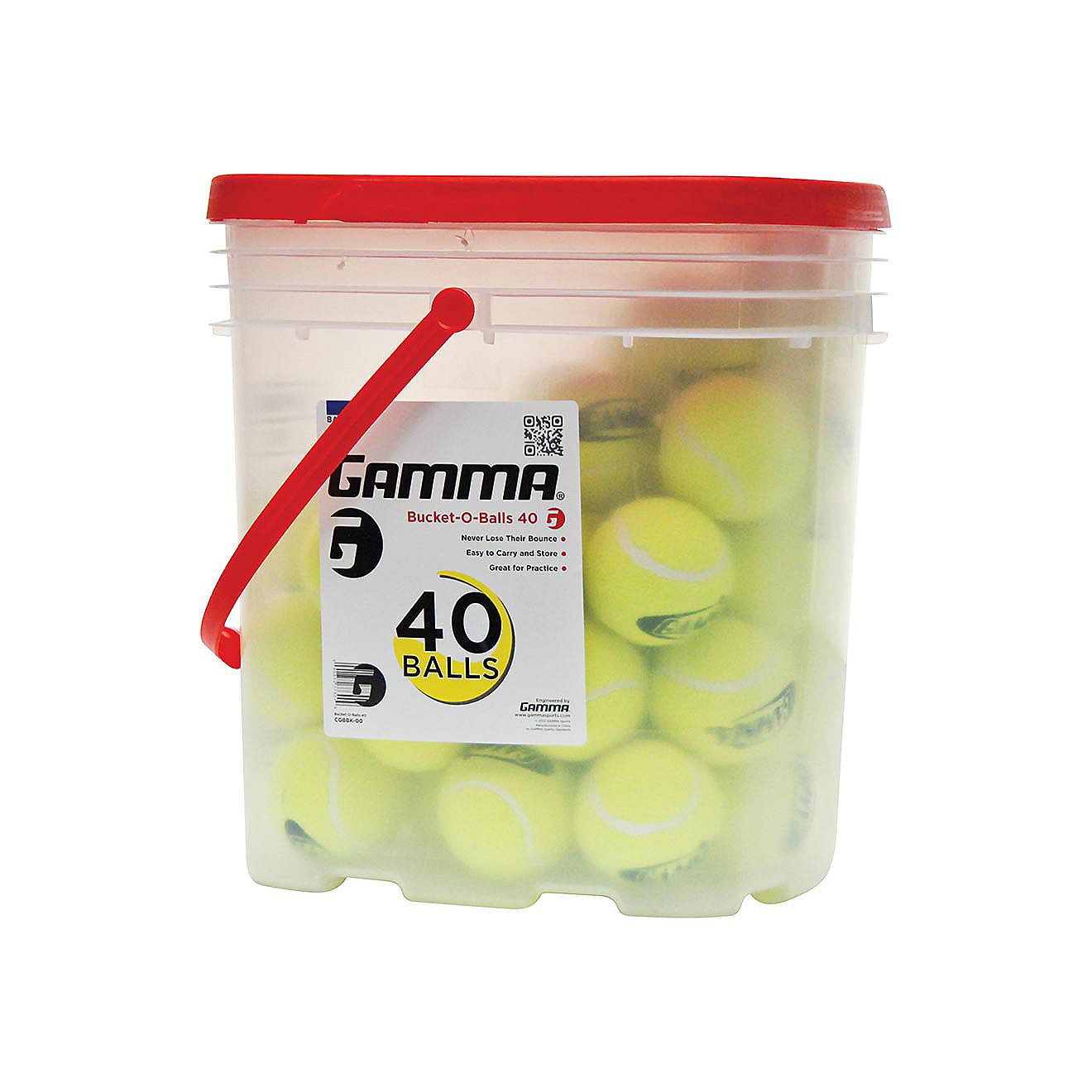 Gamma Bucket of Practice Tennis Balls 40-Pack                                                                                    - view number 1