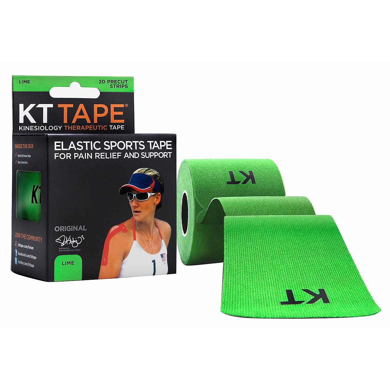 KT Tape Original Precut Elastic Athletic Tape 20-Strip Pack                                                                      - view number 1