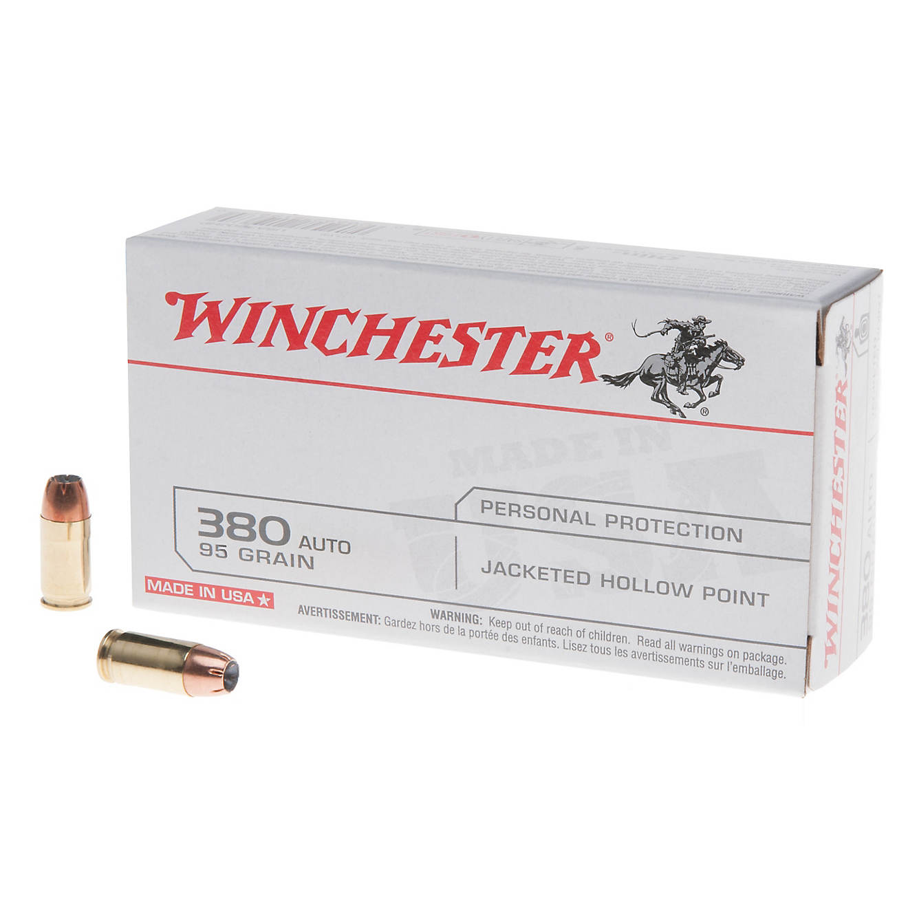 Winchester .380 Auto USA 95-Grain Ammunition                                                                                     - view number 1