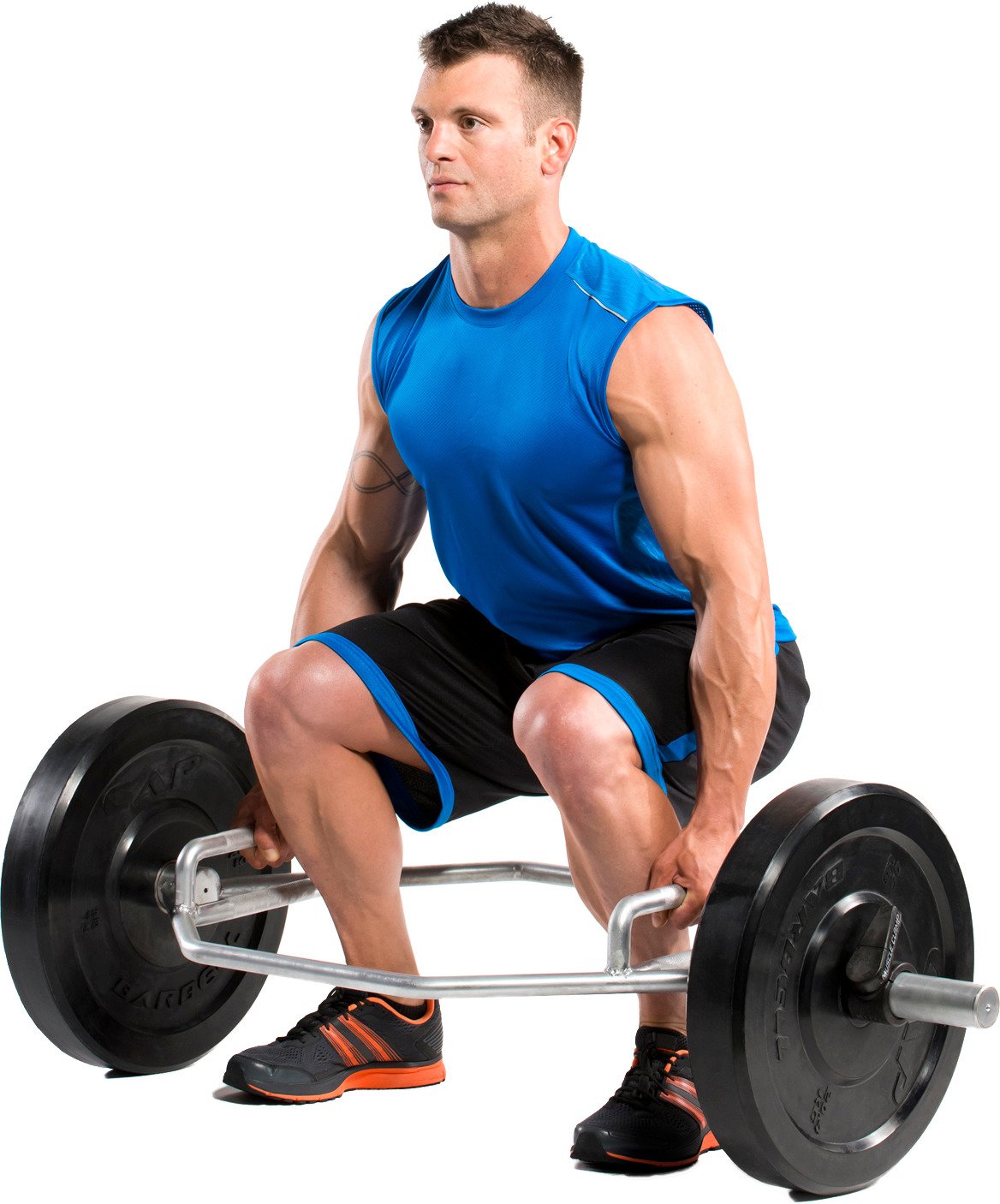 CAP Barbell Bumper Plates and Hex Bar Set Academy