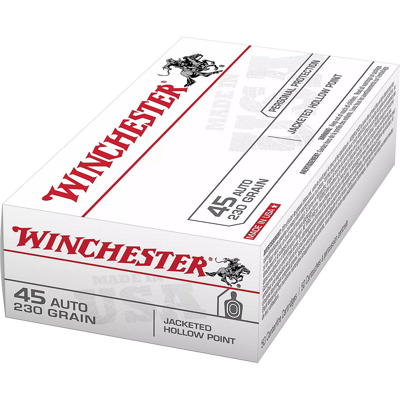 Winchester USA JHP .45 Automatic 230-Grain Handgun Ammunition - 50 Rounds                                                        - view number 2