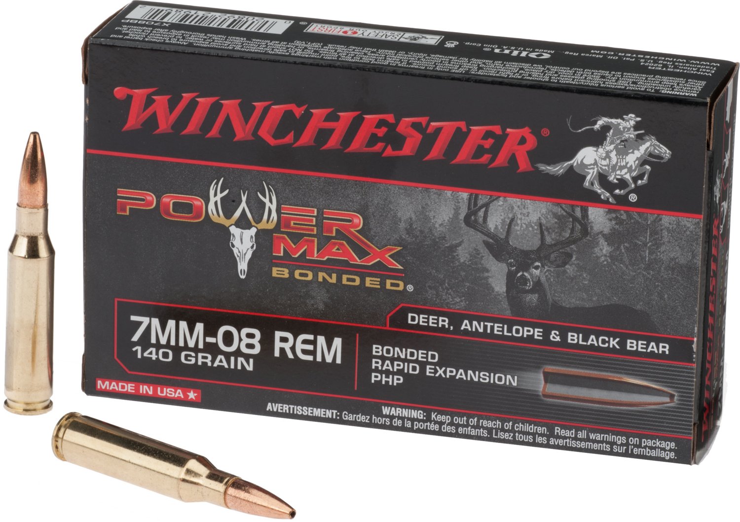 Winchester Power Max Bonded 7mm08 Remington Centerfire Rifle