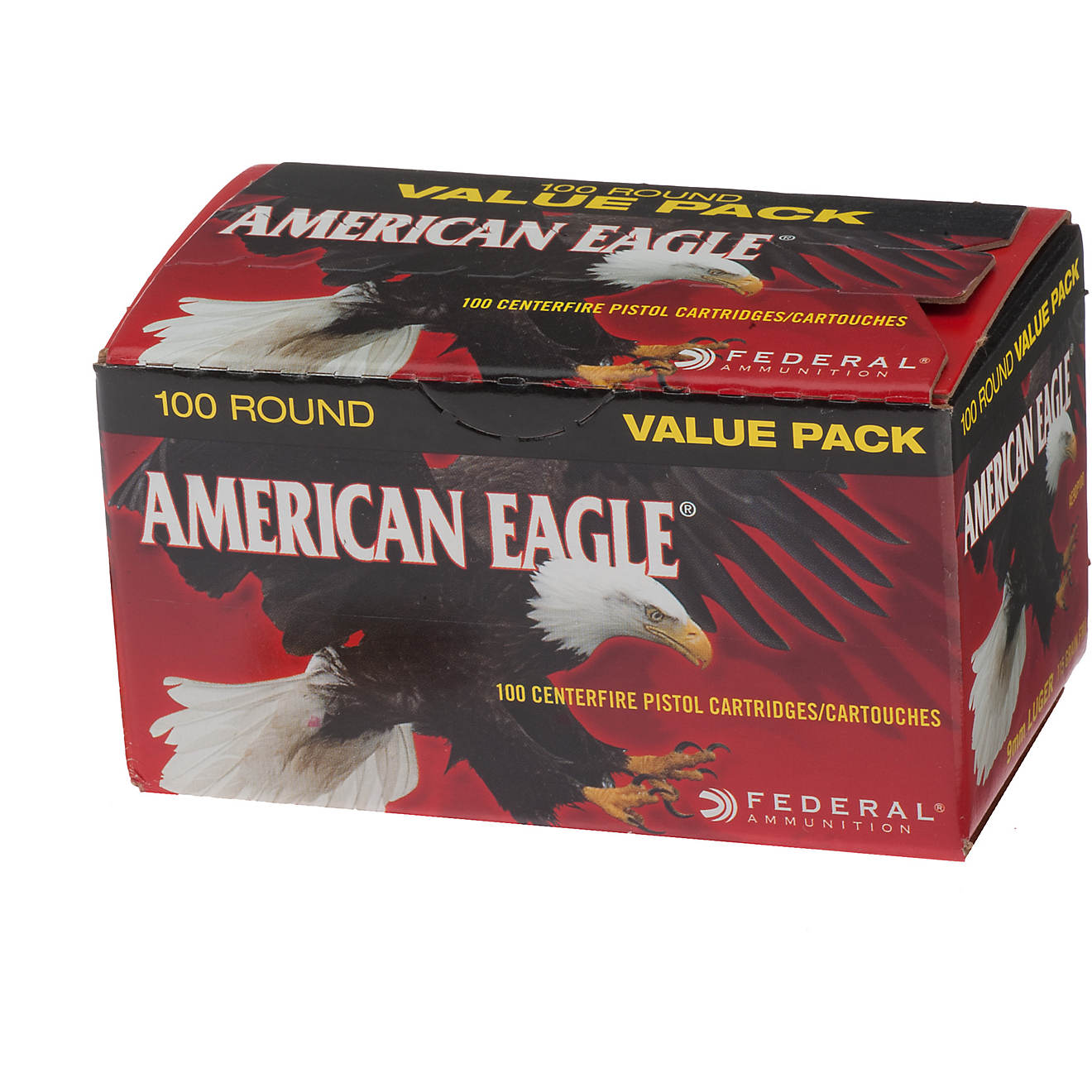 American Eagle® 9mm Luger 115-Grain Centerfire Pistol Ammunition - 100 Rounds                                                   - view number 1