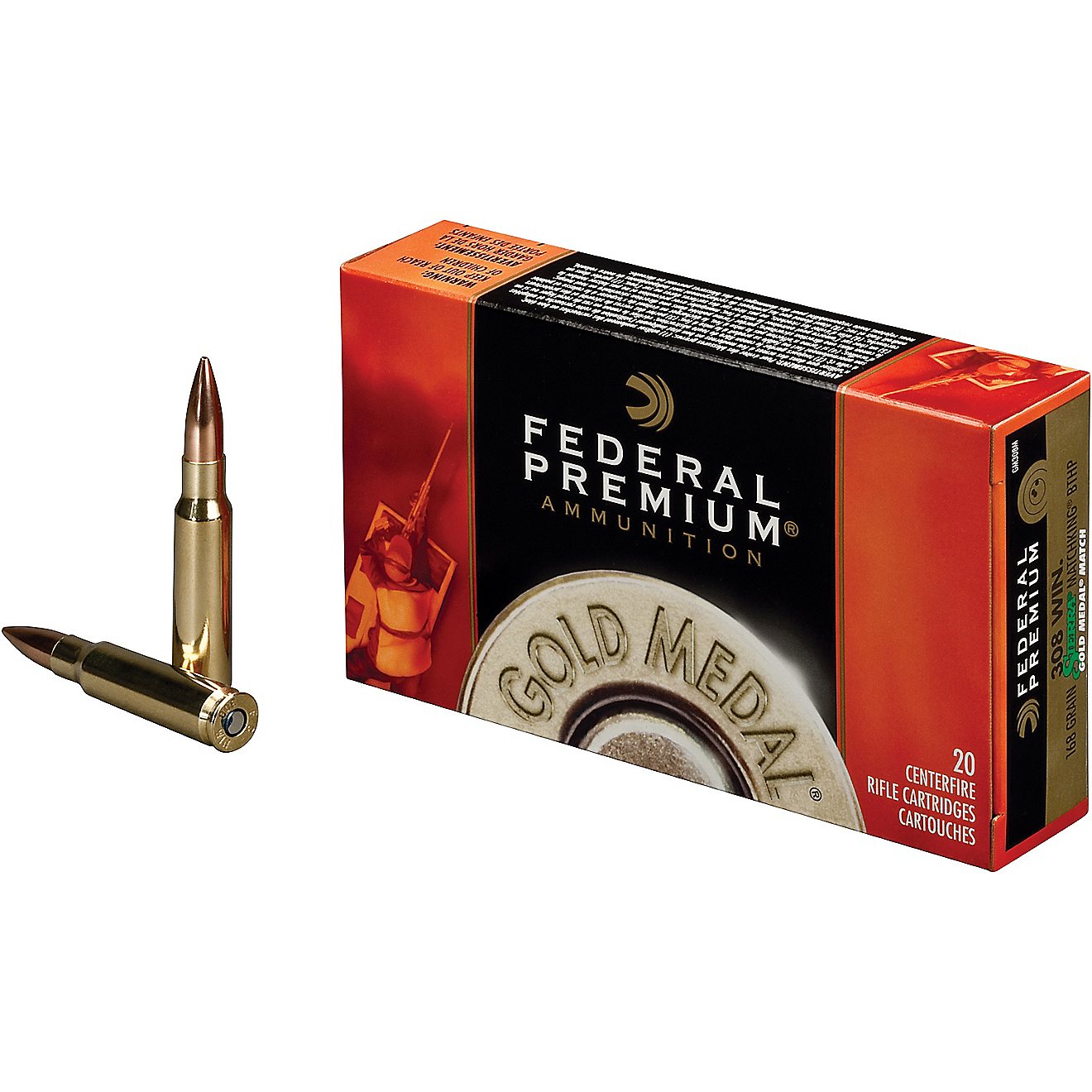 Federal Premium® Gold Medal Sierra MatchKing .308 Winchester 168-Grain Centerfire Rifle Ammunition - 20 Rounds                  - view number 1