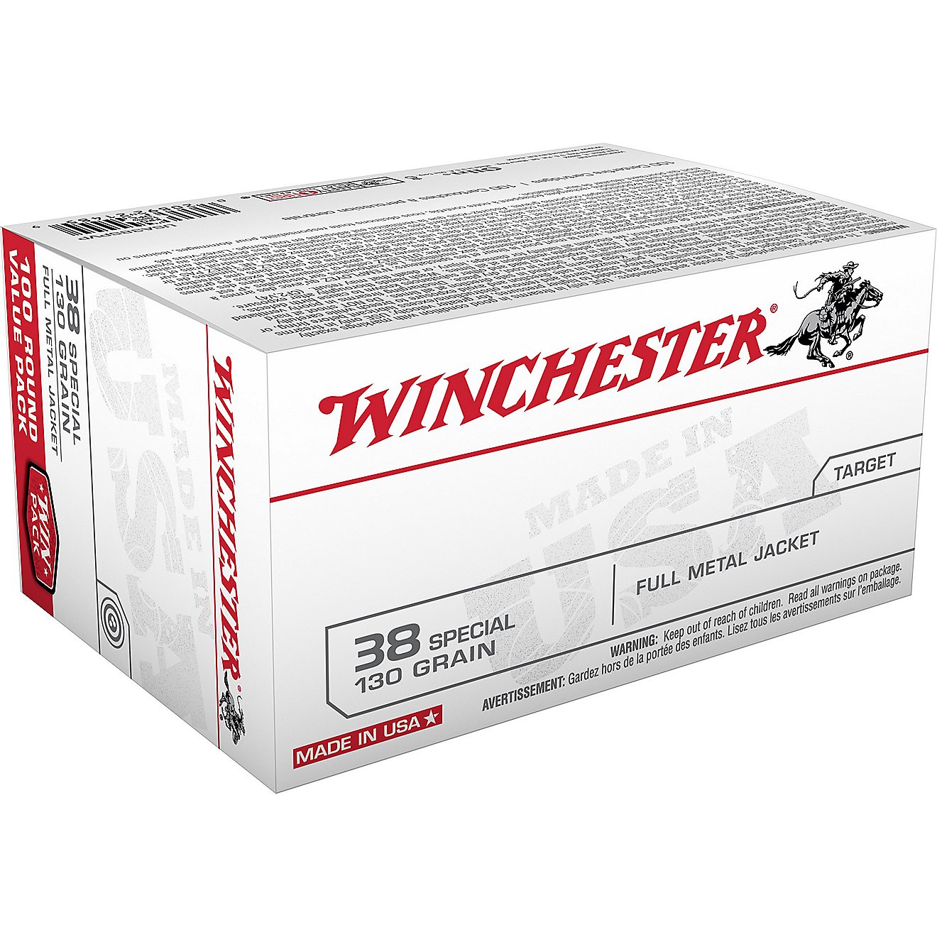 Winchester .38 Special 130-Grain Centerfire Handgun Ammunition - 100 Rounds                                                      - view number 1