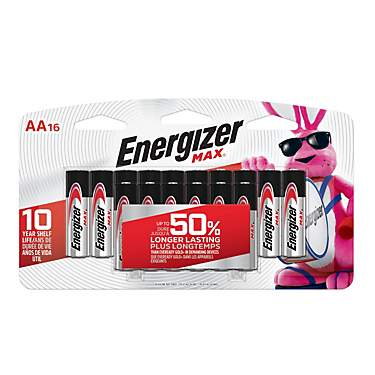 Energizer® AA Alkaline Batteries 16-Pack                                                                                       