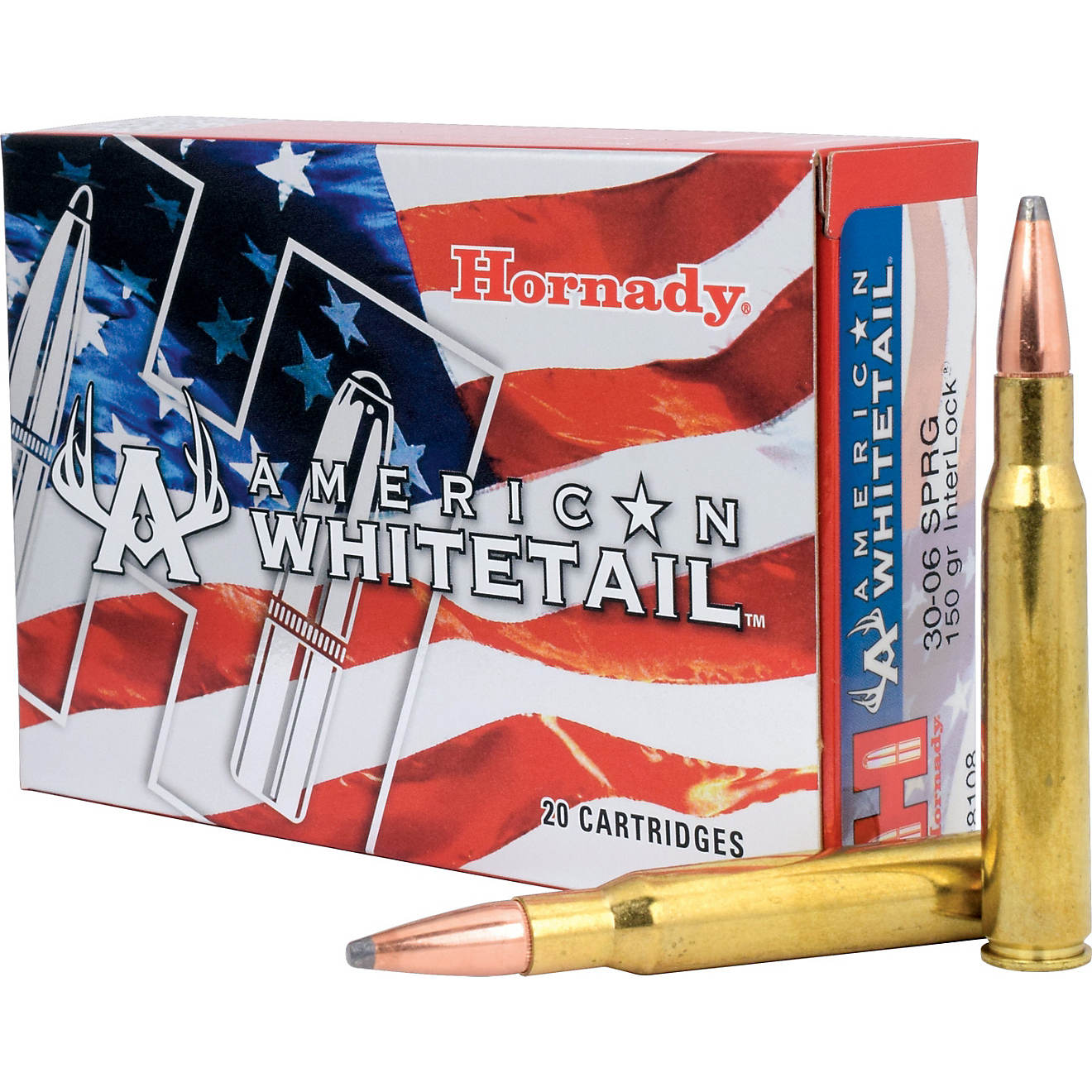 Hornady InterLock® SP American Whitetail™ .30-06 Springfield 150-Grain Centerfire Rife Ammunition - 20 Rounds                 - view number 1