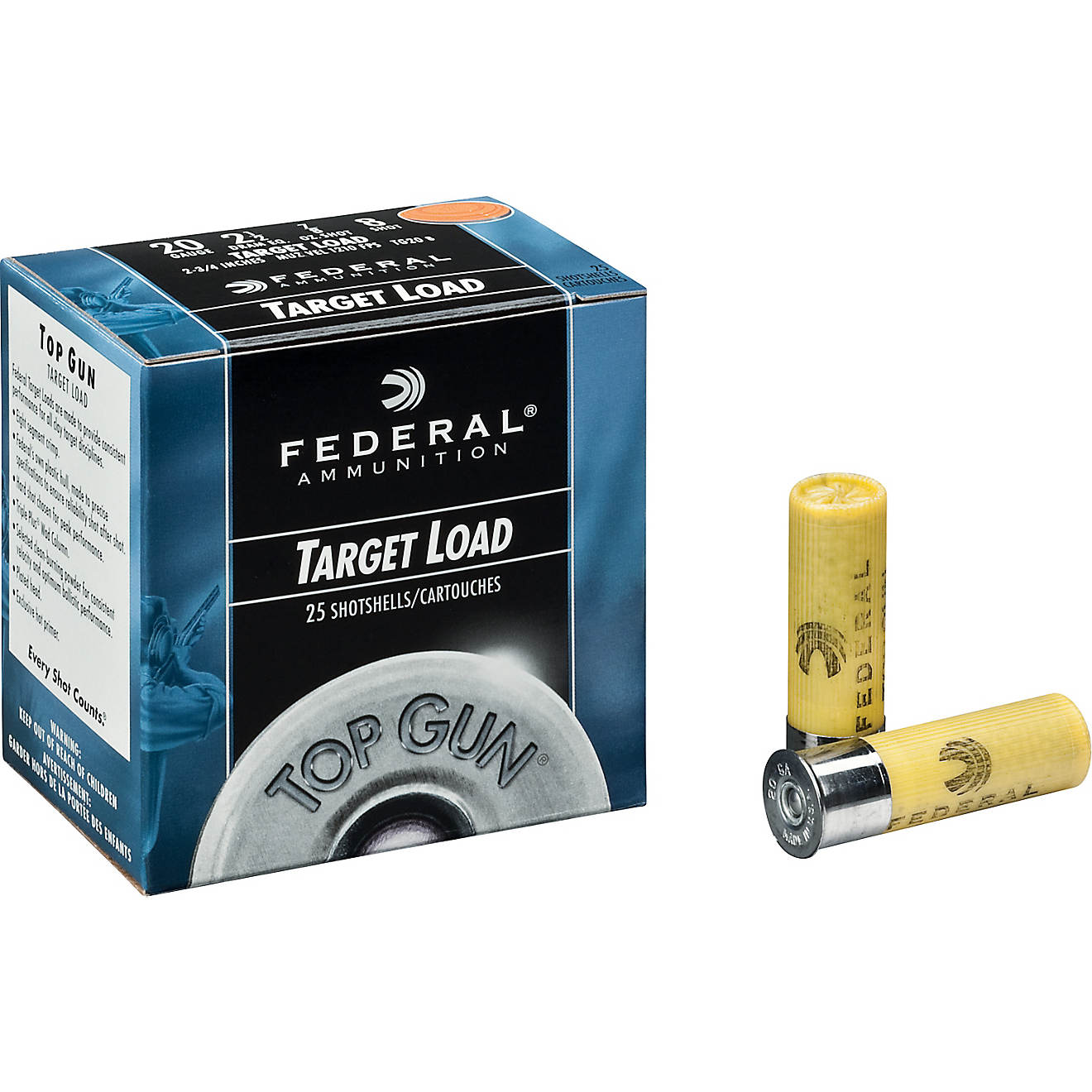 Federal Premium® Top Gun® Target 20 Gauge 8 Shotshells - 25 Rounds                                                             - view number 1