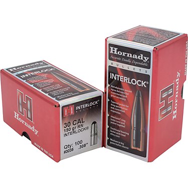 Hornady InterLock® RN .30 Caliber 150-Grain Bullets