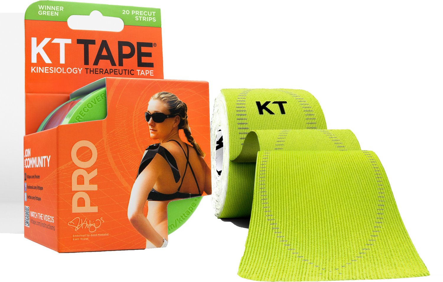 KT Tape Pro Precut Strips 20-Pack                                                                                               