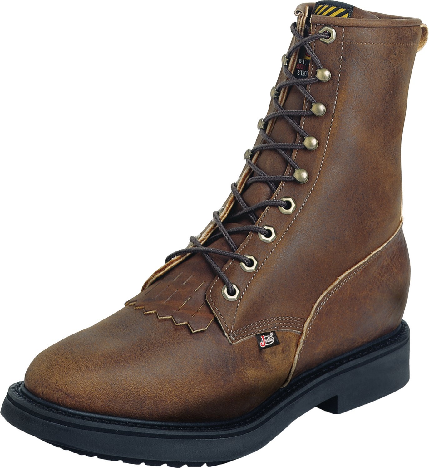 Justin Men's Aged Bark EH Steel Toe Lace Up Work Boots Academy