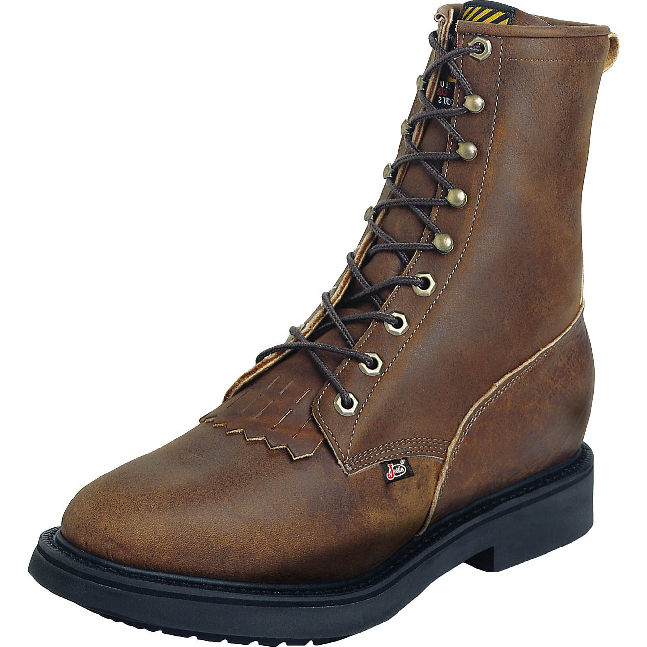 Justin Men's Aged Bark EH Steel Toe Lace Up Work Boots                                                                           - view number 1