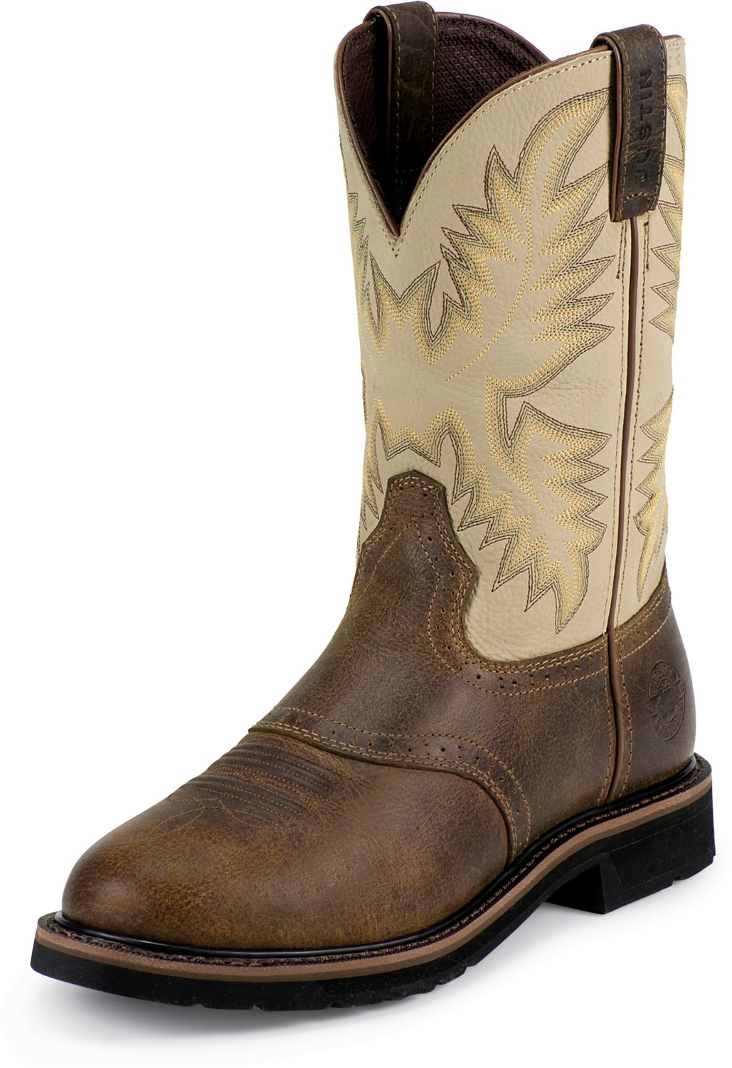 justin steel toe work boots academy