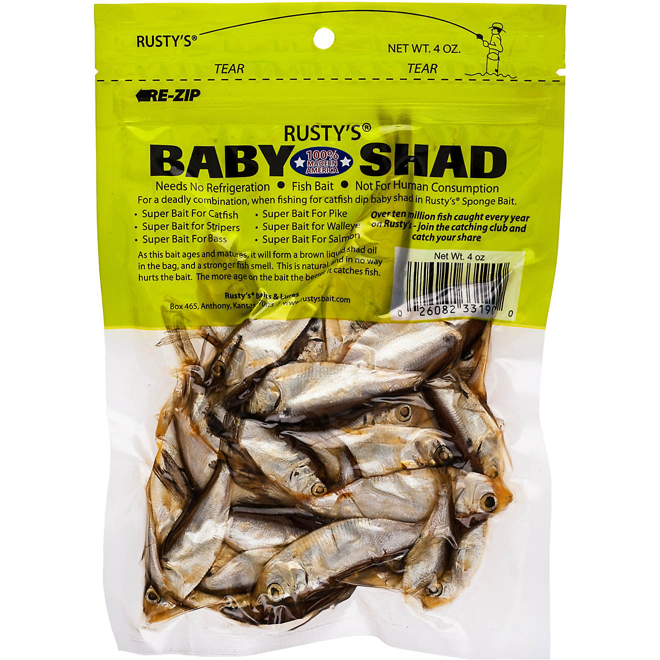 Rusty's 4 oz. Whole Baby Shad Bait                                                                                               - view number 1
