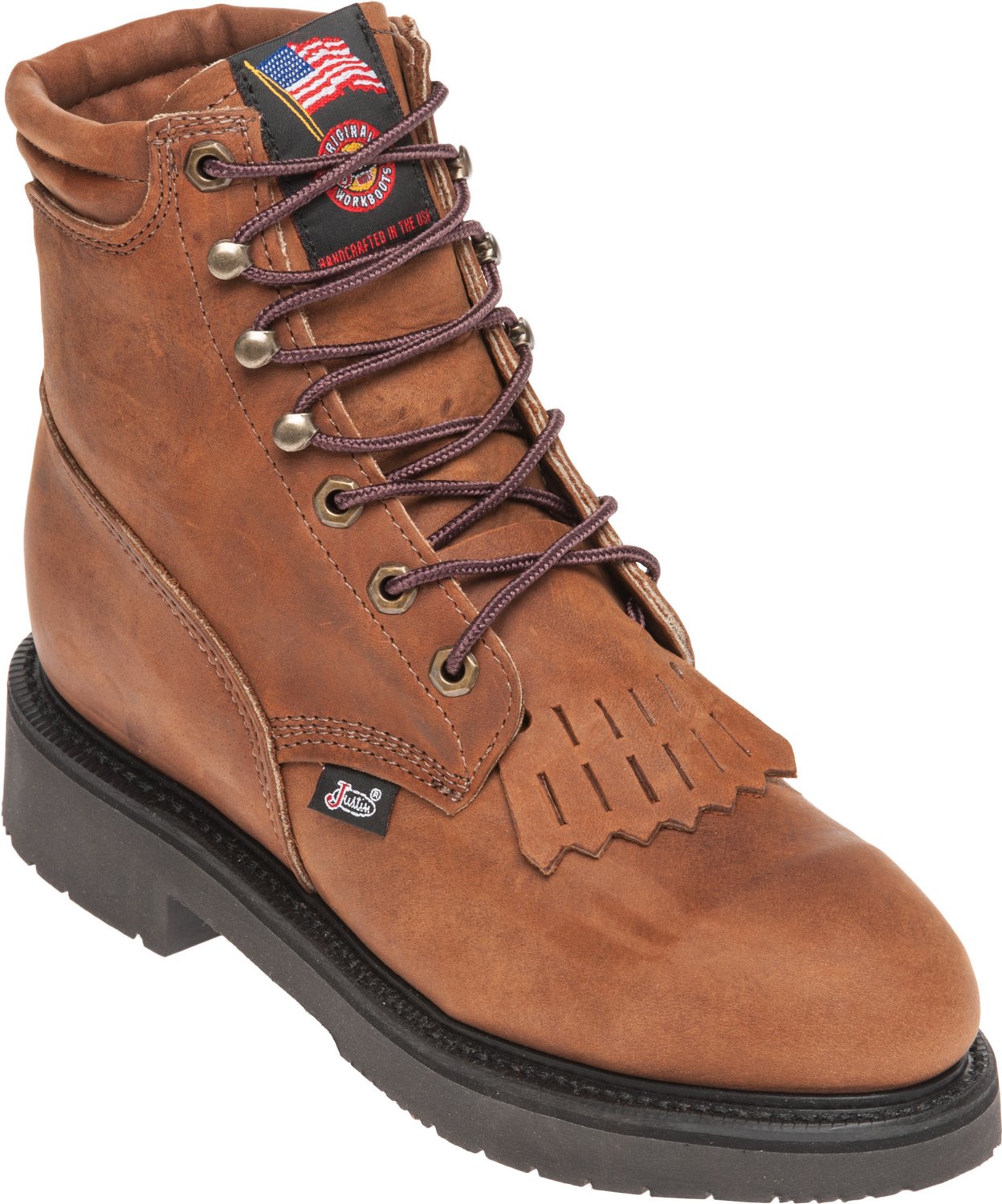 Justin Women's Aged Bark Lace Up Work Boots Academy