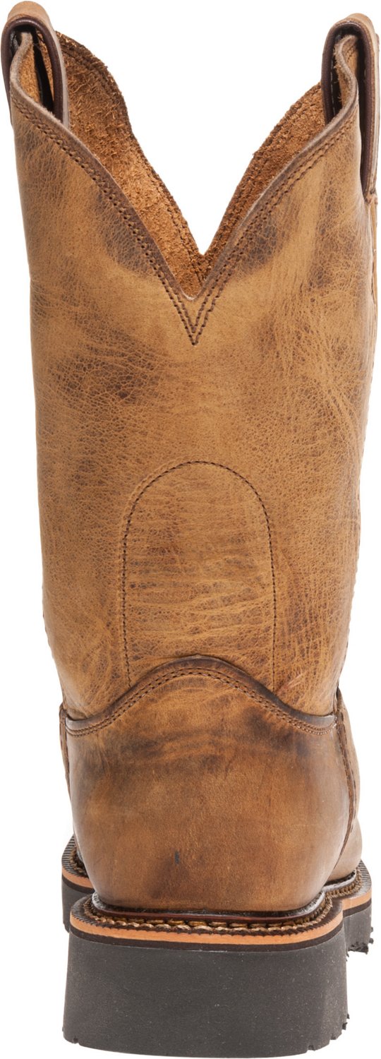 justin men's rugged cowhide waterproof wellington work boots
