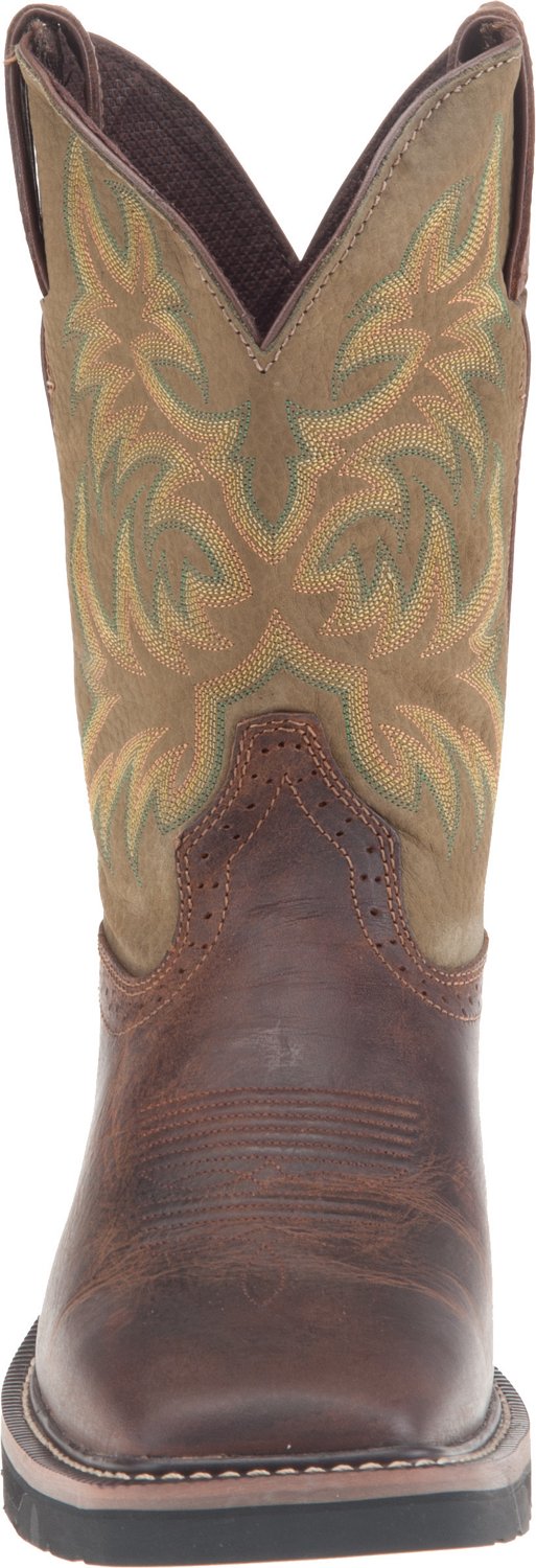 justin men's rugged cowhide waterproof wellington work boots