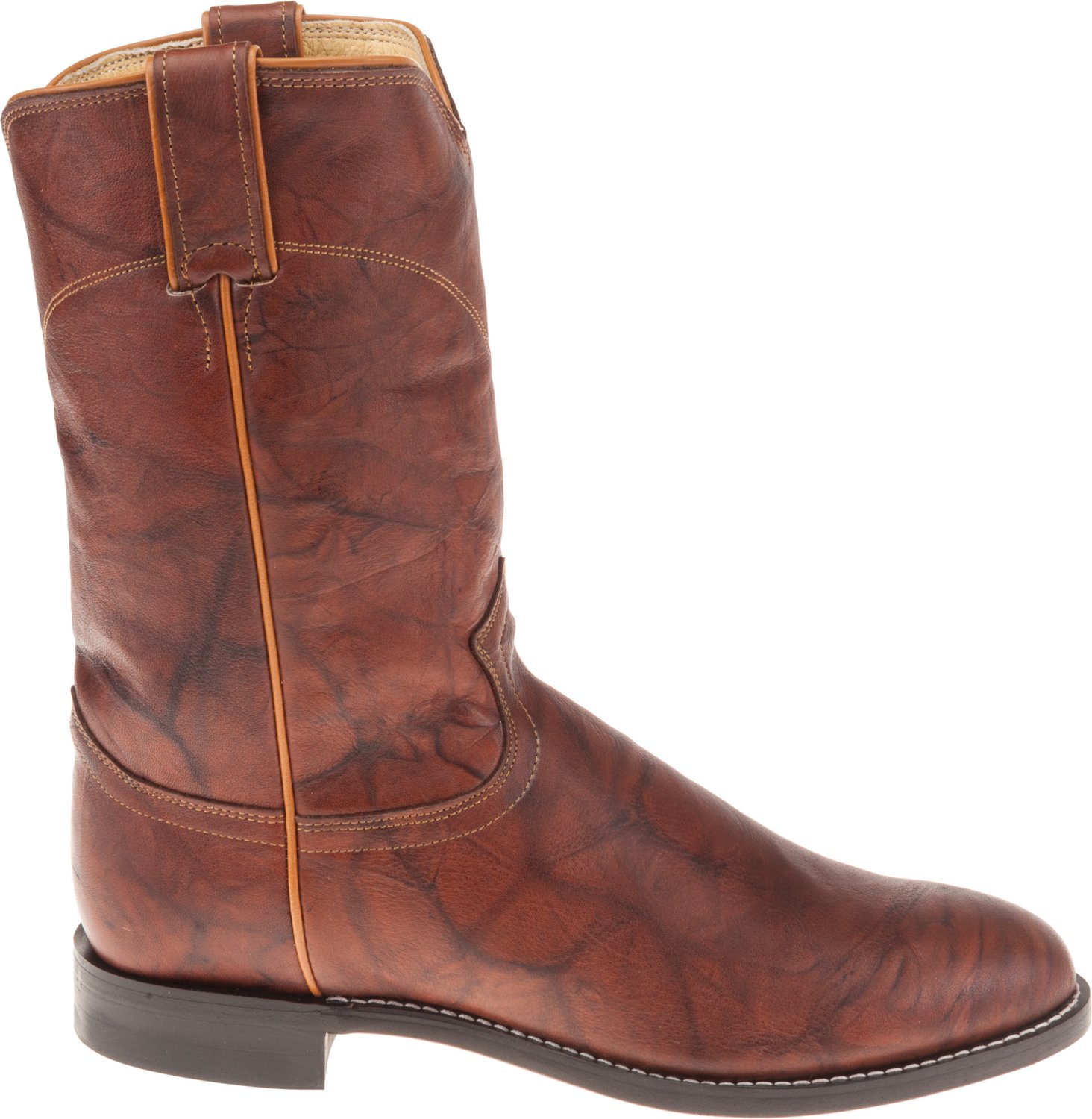 Justin Men's Ropers Marbled Deerlite Western Boots Academy