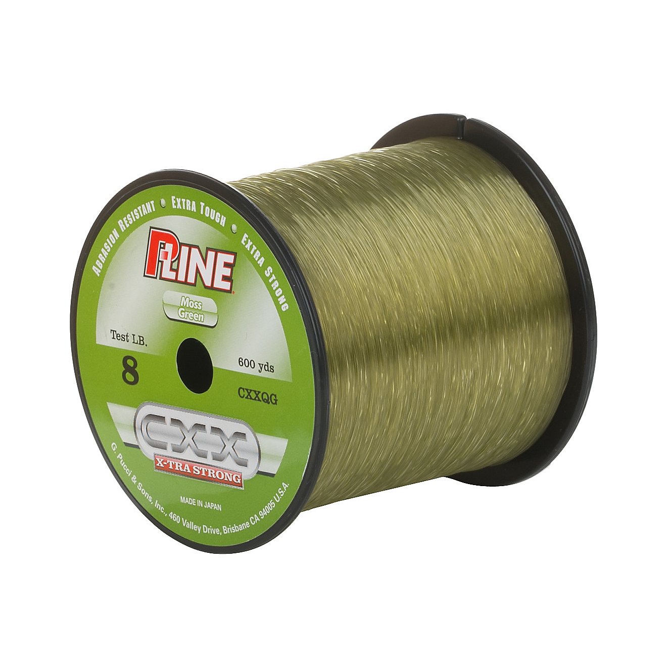 P-Line Cxx Moss Green X-Tra Strong Fishing Line 600 Yards Select Lb Test 