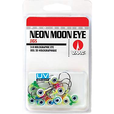 VMC Glow Neon Moon Eye Jigheads 10-Piece                                                                                        
