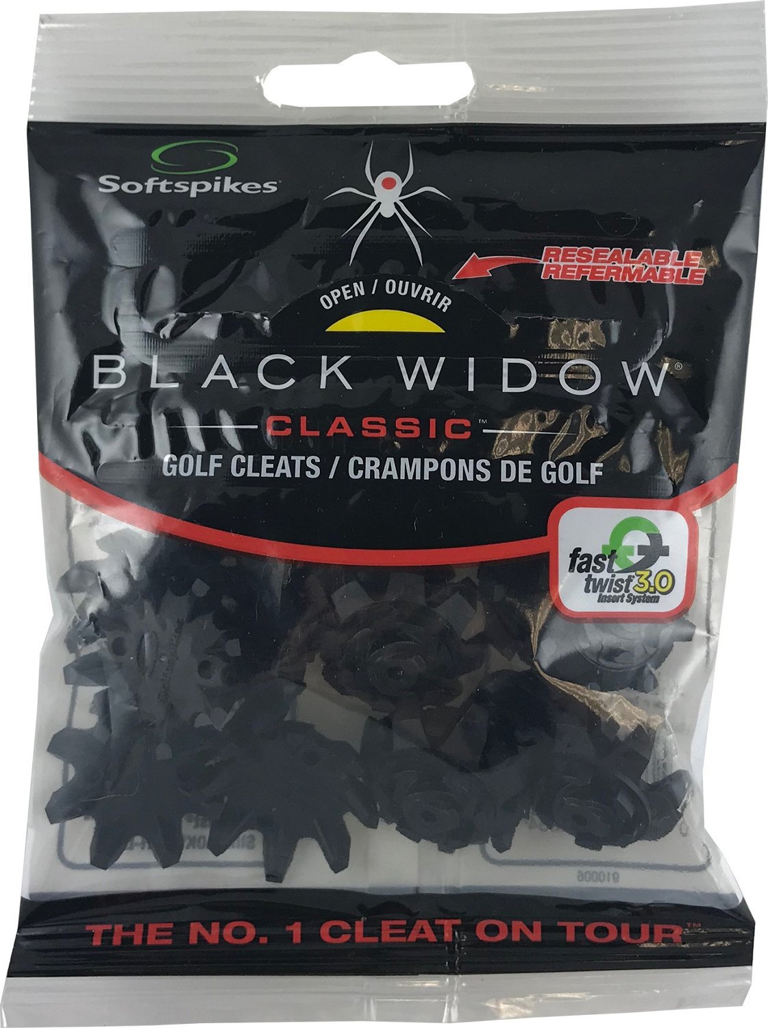 Softspikes Black Widow FastTwist Golf Shoe Spikes 16Pack Academy