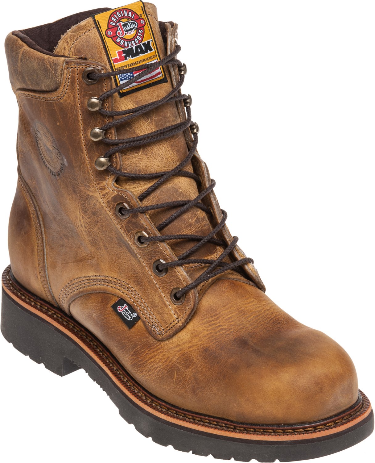 steel toe lace up work boots