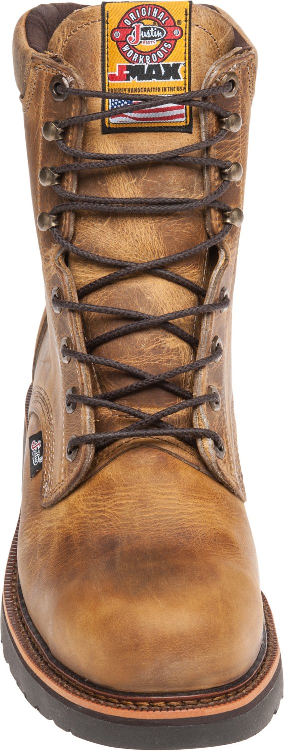 steel toe lace up work boots