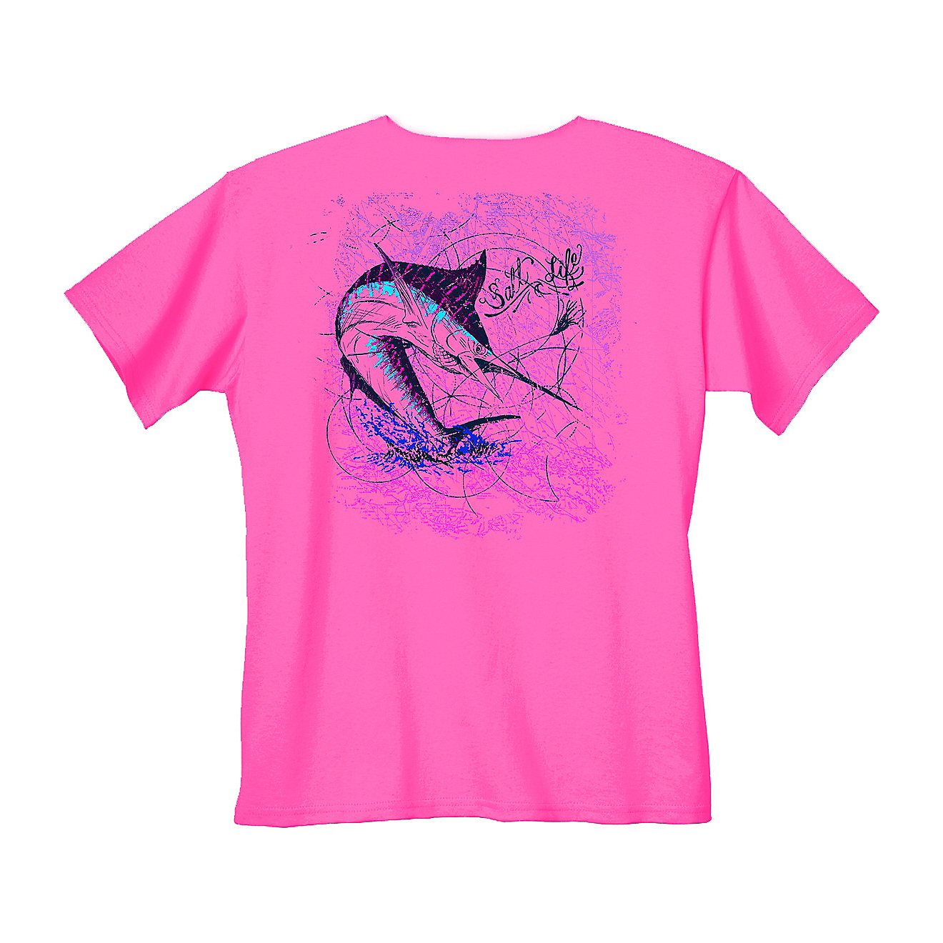 Salt Life Women's Marlin Map Fish T-shirt                                                                                        - view number 2