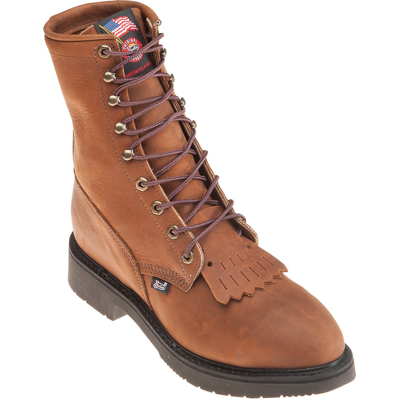 Justin Men's Aged Bark EH Steel Toe Lace Up Work Boots                                                                           - view number 2