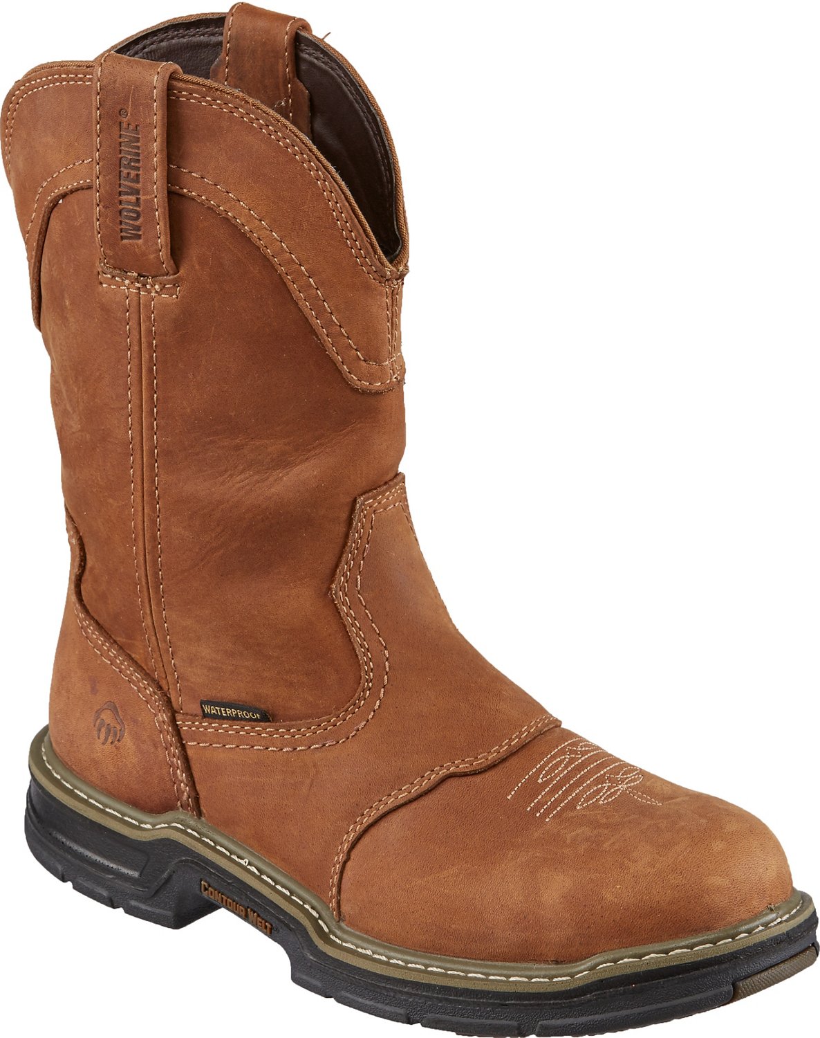 men's wolverine anthem western wellington work boot