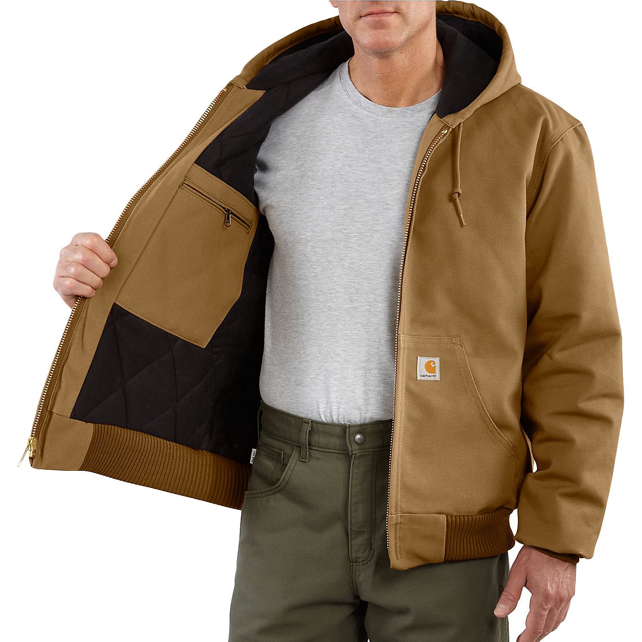 Carhartt Men's Duck Active Quilted Flannel Lined Jacket