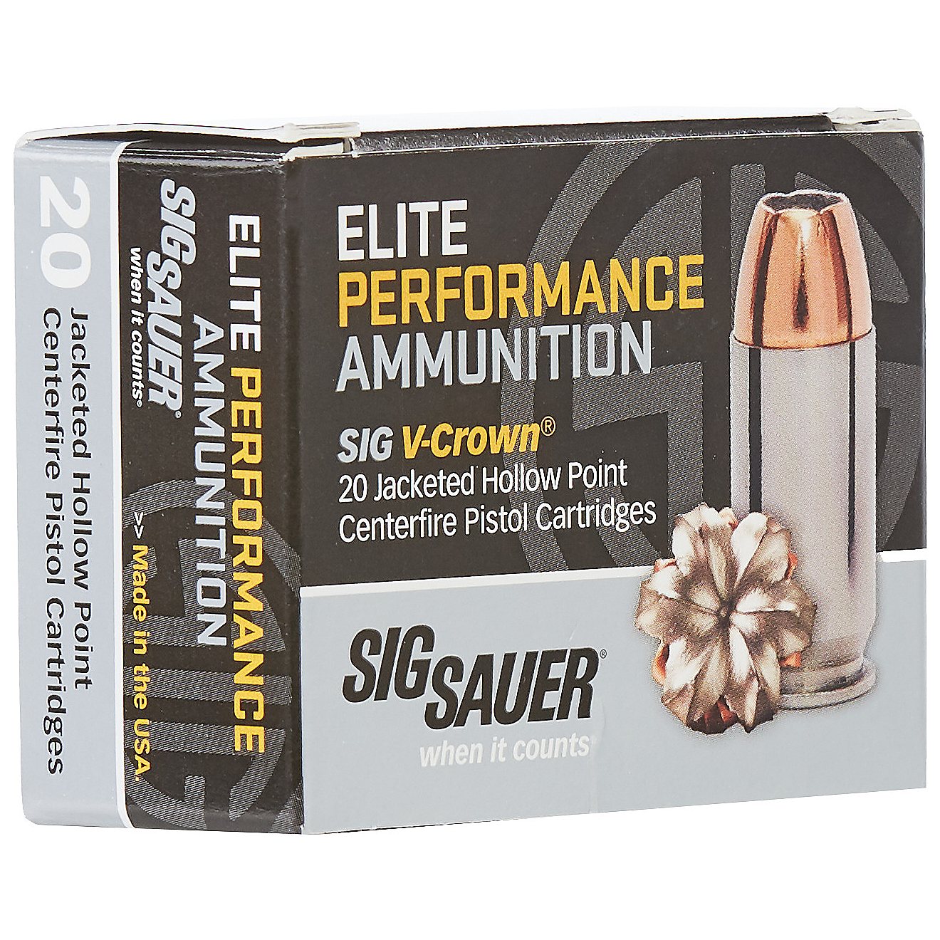 SIG SAUER Elite V-Crown 9mm 124-Grain Centerfire Ammunition - 20 Rounds                                                          - view number 1