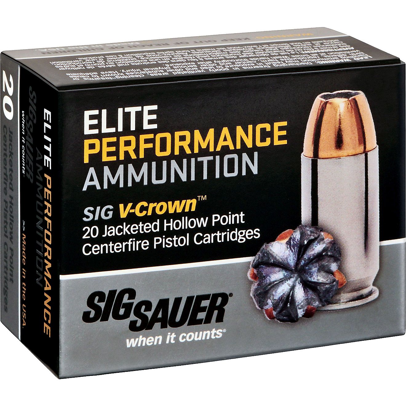 SIG SAUER Elite V-Crown .40 S&W 165-Grain Centerfire Ammunition - 20 Rounds                                                      - view number 1