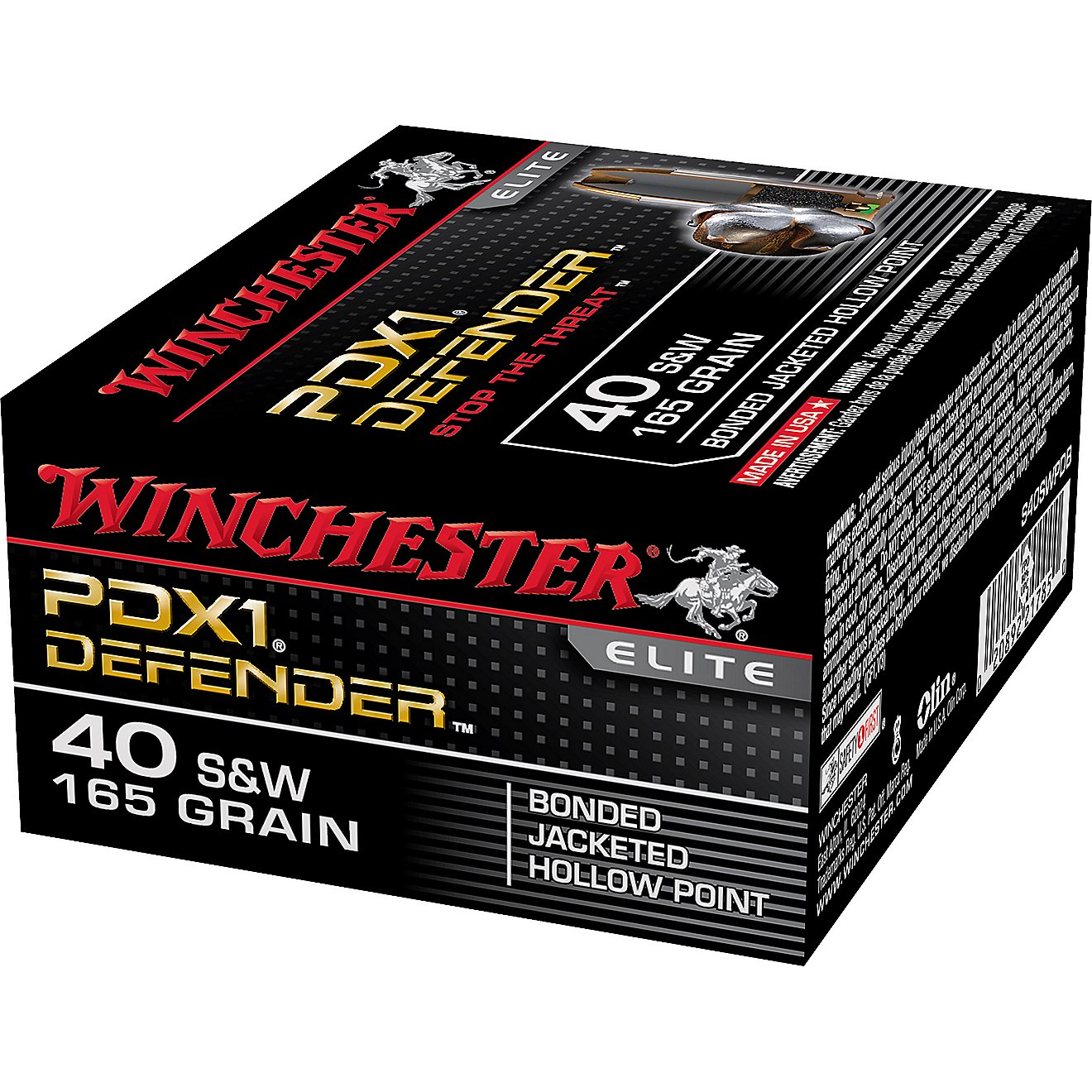 Winchester Bonded PDX1 .40 Smith & Wesson 165-Grain Handgun Ammunition - 20 Rounds                                               - view number 1