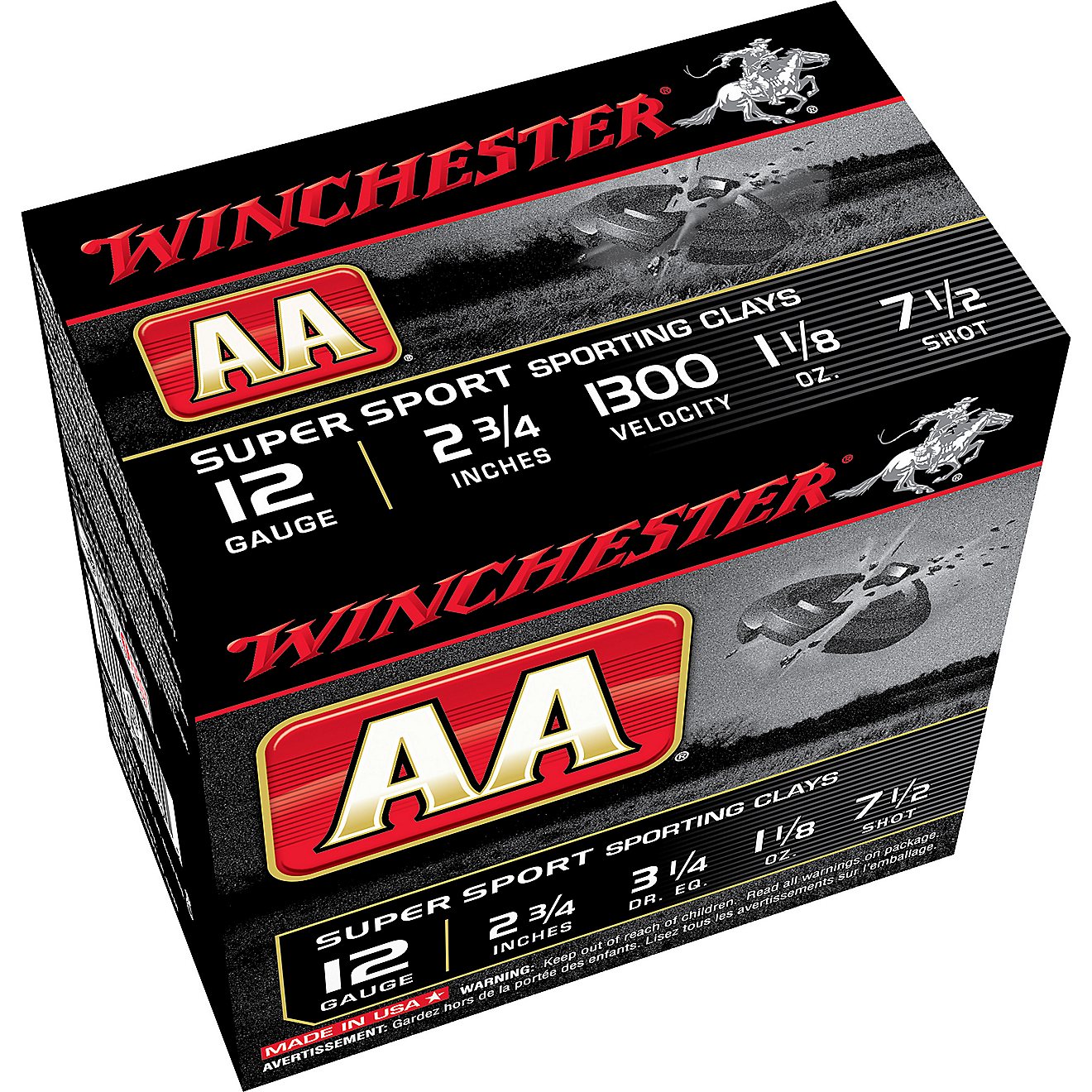 Winchester AA Super Sport Target Load 12 Gauge 7.5 Shot Shotshells - 25 Rounds                                                   - view number 2