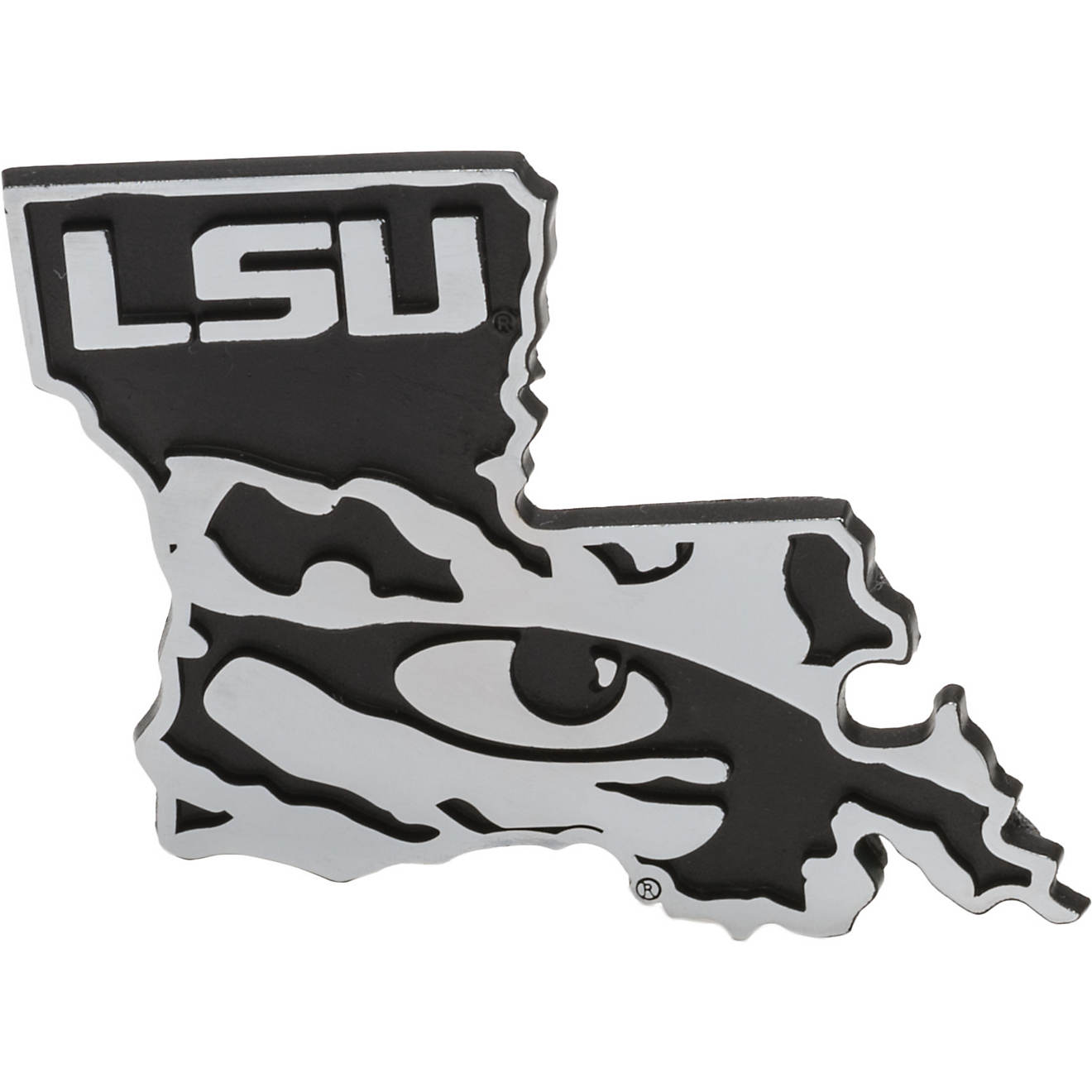 Stockdale Louisiana State University Chrome Metal Auto Emblem                                                                    - view number 1