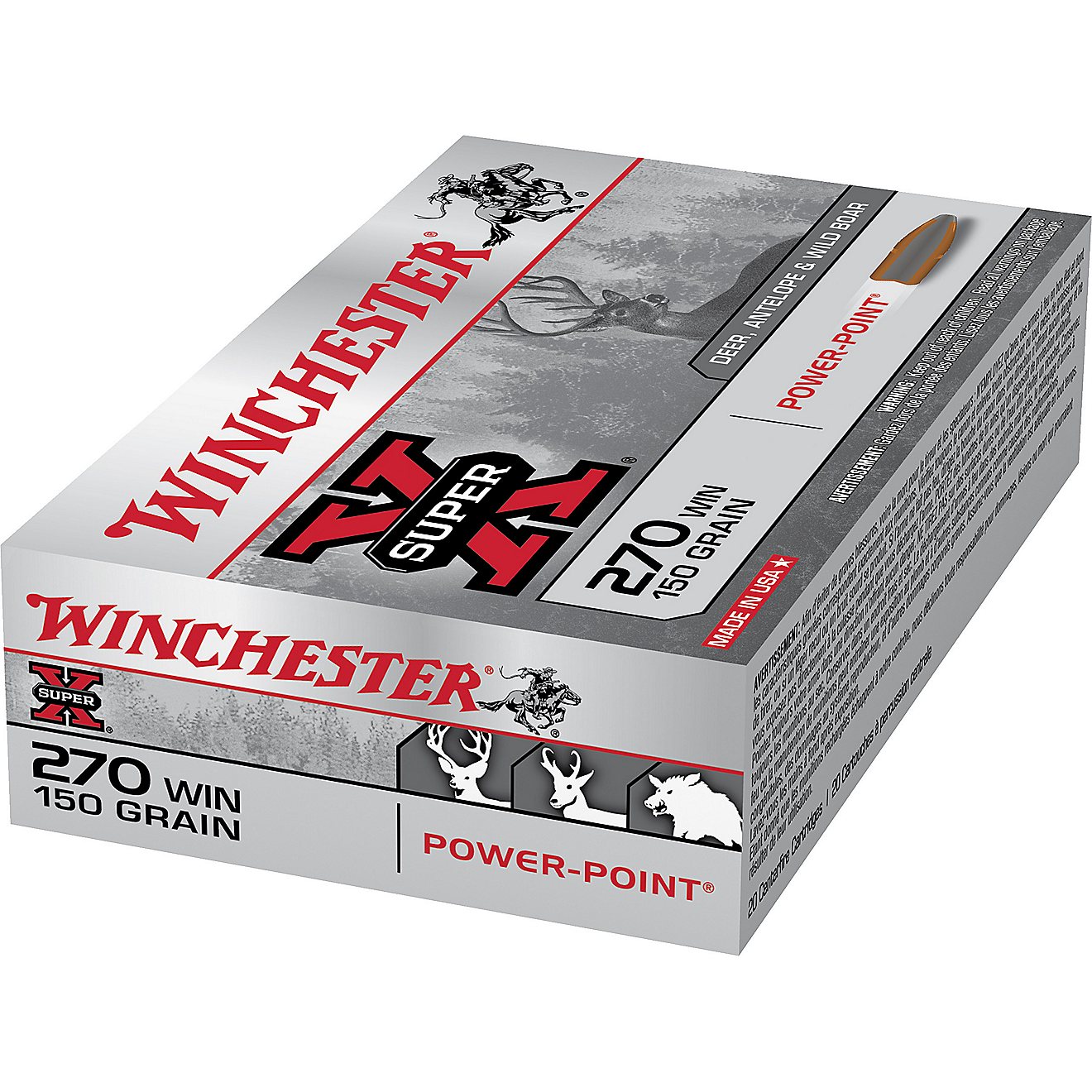 Winchester Super-X Power-Point .270 Winchester 150-Grain Rifle Ammunition - 20 Rounds                                            - view number 1